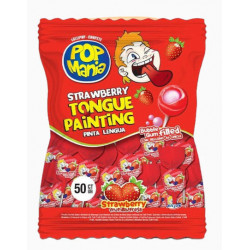 Pop Mania Pinta Lengua Fresa Frutilla (x48)